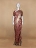 Woodrose Pink Floral Woven Pure Kanchipuram Silk Saree - Diadem