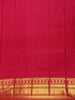 Yelllow Floral And Stripes Woven Pure Kanchipuram Silk Saree
