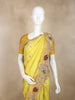 Yellow  Banarasi Saree with Floral Design And Designer Border