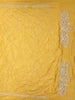 Yellow  Banarasi Saree with Floral Design And Designer Border
