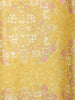 Yellow Brocade Printed Design Cotton Kurti