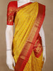 Yellow Brocade Woven Pure Kanchipuram Silk Saree