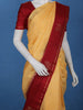 Yellow Checked Woven Pure Kanchipuram Silk Saree - Diadem