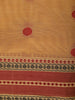Yellow Circle Motif Design Cotton Saree With Contrast Border