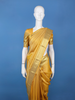 Yellow Floral Butta Woven Pure Kanchipuram Silk Saree With Zari Border
