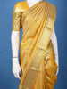 Yellow Floral Butta Woven Pure Kanchipuram Silk Saree With Zari Border