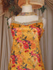 Yellow Floral Design Chiffon Palazzo Suit with Dupatta
