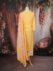 Yellow Floral Design Cotton Salwar with Dupatta