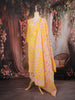 Yellow Floral Design Cotton Salwar with Dupatta