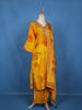 Yellow Floral Design Crepe Salwar Suit