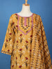 Yellow Floral Design Printed Cotton Salwar Suit - Diadem