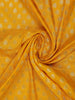 Yellow Floral Design Semi Banarasi Saree