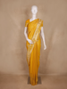 Yellow Floral Design Semi Banarasi Saree