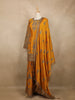 Yellow Floral Design Silk Palazzo Suit
