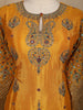 Yellow Floral Design Silk Palazzo Suit