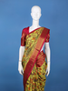 Yellow Floral Design Woven Pure Kanchipuram Silk Saree With Zari Border
