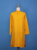 Yellow Floral Designed Cotton Kurta - Diadem
