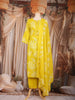 Yellow Floral Designed Cotton Salwar Suit