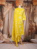 Yellow Floral Designed Cotton Salwar Suit