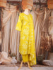 Yellow Floral Designed Cotton Salwar Suit