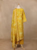 Yellow Floral Designed Tissue Organza Salwar Suit