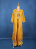 Yellow Floral Embroidered Design Georgette Palazzo Suit