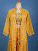 Yellow Floral Embroidered Design Georgette Palazzo Suit