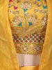 Yellow Floral Embroidered Design Georgette Palazzo Suit