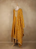 Yellow Floral Embroidered Georgette Gown with Dupatta