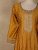 Yellow Floral Embroidered Georgette Gown with Dupatta