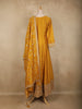 Yellow Floral Embroidered Georgette Gown with Dupatta