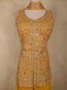 Yellow Floral Embroidered Georgette Palazzo Suit