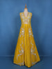Yellow Floral Embroidered Net Lehenga Set
