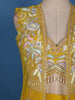 Yellow Floral Embroidered Net Lehenga Set