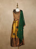 Yellow Floral Embroidered Raw Silk Pattu Pavadai