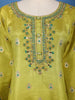 Yellow Floral Embroidered Silk Sharara Set - Diadem