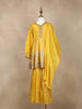 Yellow Floral Embroidered Tissue Silk Kids Sharara Suit with Dupatta