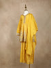 Yellow Floral Embroidered Tissue Silk Kids Sharara Suit with Dupatta