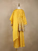 Yellow Floral Embroidered Tissue Silk Kids Sharara Suit with Dupatta