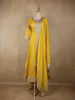 Yellow Floral Embroidered Tissue Silk Salwar Suit