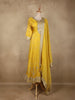 Yellow Floral Embroidered Tissue Silk Salwar Suit