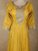 Yellow Floral Embroidered Tissue Silk Salwar Suit