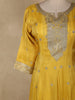 Yellow Floral Embroidered Tissue Silk Salwar Suit
