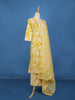Yellow Floral Print Cotton Salwar Suit