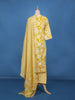 Yellow Floral Print Cotton Salwar Suit
