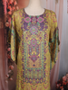 Yellow Floral Printed Cotton Kaftan Suit