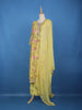 Yellow Floral Printed Cotton Salwar Suit With Dupatta
