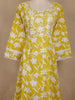 Yellow Floral Printed Cotton Salwar Suit With Dupatta