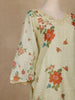 Yellow Floral Printed Cotton Salwar Suit With Dupatta