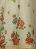 Yellow Floral Printed Cotton Salwar Suit With Dupatta